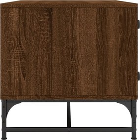vidaXL Coffee Table Brown Oak Medium Engineered wood, glass, steel
