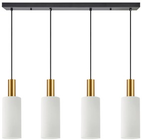 SE21-GM-4-4BL-GL3 ADEPT TUBE Gold Matt Pendant White Glass+
