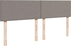 vidaXL Κρεβάτι Boxspring με Στρώμα Taupe 180x200 εκ. Υφασμάτινο