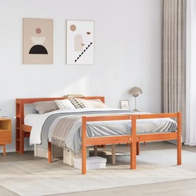 vidaXL Bed Frame 2 τμχ. Κερί Παλαίωσης 120 x 200 cm