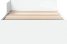vidaXL Κρεβάτι με Κεφαλάρι Λευκό 80 x 200 cm Επεξεργασμένο Ξύλο