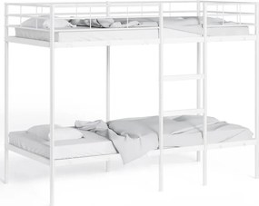 vidaXL Κουκέτα χωρίς στρώμα Λευκό 75x190 cm Ατσάλι