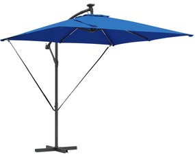 vidaXL Ομπρέλα Cantilever Banana με κλειδαριά Μπλε 249 x 249 x 250 εκ.