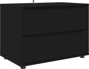 vidaXL Ντουλάπι αποθήκευσης Μαύρο 80 x 48 x 57 εκ Επεξεργασμένο ξύλο