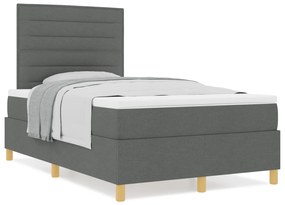 vidaXL Κρεβάτι με Βάση Σκοτεινού Γκρι 120x200 cm Ύφασμα