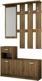 Έπιπλο εισόδου Raynold Megapap χρώμα καρυδί 100x30x180εκ.