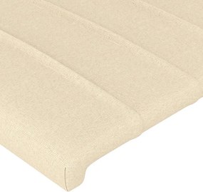 vidaXL Κεφαλάρι Κρεμ 90x5x118/128 εκ. Ύφασμα