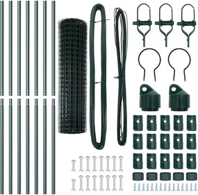 vidaXL Ευρωπαϊκή Στήριξη Φράχτη 10 x 1,4 μ PVC-Επικαλυμμένο Ατσάλι