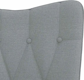 vidaXL Κουνιστή Πολυθρόνα Ανοιχτό Γκρι Υφασμάτινη