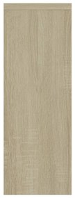 Ραφιέρα Τοίχου Λευκό/Sonoma Δρυς 45,1x16x45,1 εκ. Μοριοσανίδα - Λευκό