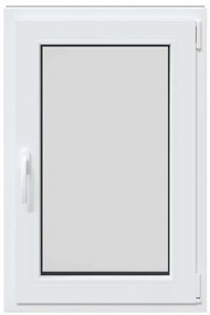 vidaXL Παράθυρο Υπογείου "RISOR" 60x80 εκ. Ανακλινόμενο & Περιστρεφόμενο DIN Αριστερό Ανθρακί