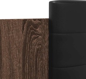 vidaXL Πλαίσιο Κρεβατιού με Κεφαλάρι Καφέ δρυς 120x190 εκ.