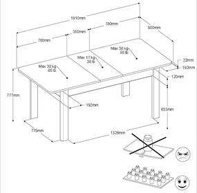 Επεκτεινόμενο τραπέζι Portland