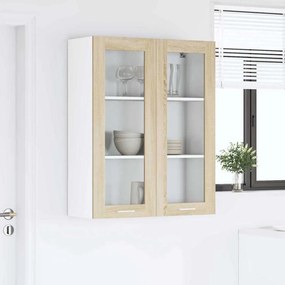vidaXL Κρεμαστό ντουλάπι με αποθήκευση Δρύς Sonoma 80 x 31 x 100 εκ.