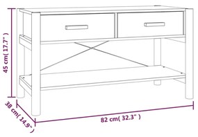 Έπιπλο Τηλεόρασης Μαύρο 82 x 38 x 45 εκ. από Επεξεργασμένο Ξύλο - Μαύρο