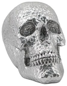 Διακοσμητικό Αντικείμενο Skullhead Hammered 60893 19cm Silver Πολυρεσίνη