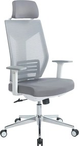 Καρέκλα γραφείου διευθυντή Commend pakoworld λευκό - γκρι