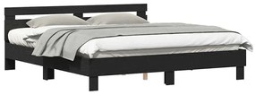 vidaXL Πλαίσιο Κρεβατιού Μαύρη Οξυά 180 x 200 cm Επεξεργασμένο ξύλο