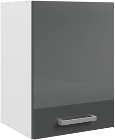 Κρεμαστό ντουλάπι Jeden 40-Γκρι Γυαλιστερό - Λευκό