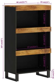 vidaXL Βοηθητικό Ντουλάπι 60 x 33 x 107 εκ. από Μασίφ Ξύλο Μάνγκο