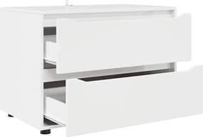 vidaXL Ντουλάπι αποθήκευσης Λευκό 80 x 48 x 57 εκ Επεξεργασμένο ξύλο