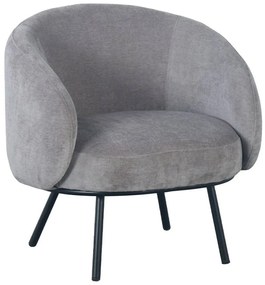 Πολυθρόνα Malu 01-3234 74x68x74cm Black-Grey