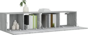 vidaXL Σετ Επίπλων Τηλεόρασης 2 Τεμαχίων Γκρι Sonoma Επεξεργ. Ξύλο