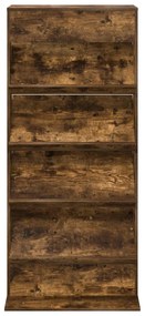 vidaXL Ράφι Περιοδικών με ράφι Καπνιστό Δρύς 70 x 41 x 156 εκ.