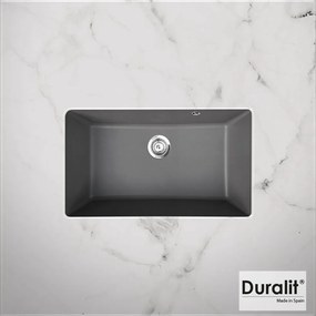 Duralit KZ075U Concrete Υποκαθήμενος Συνθετικός Νεροχύτης Με 1 Γούρνα 76x50 cm