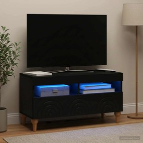 vidaXL Ντουλάπα LED Τηλεόρασης Μαύρο Επεξεργασμένο Ξύλο