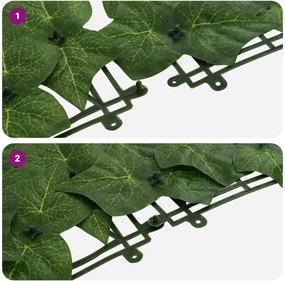 vidaXL Πτυσσόμενη οθόνη μπαλκονιού με φύλλα 300 x 150 cm