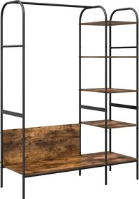 vidaXL Ράφι Ρούχων Καφέ δρυς 120 x 44 x 160 εκ Επεξεργασμένο ξύλο