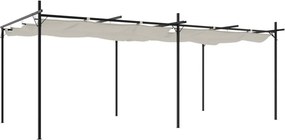 vidaXL Πέργκολα με Πτυσσόμενη Οροφή Κρεμ 295 x 292 x 230 εκ.