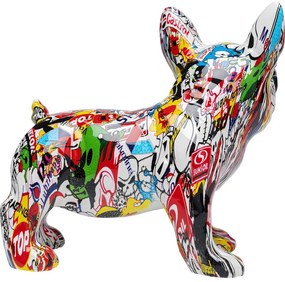 Επιτραπέζιο Διακοσμητικό Σκύλος Κολάζ Πολύχρωμος 25x24x15εκ - Πολύχρωμο