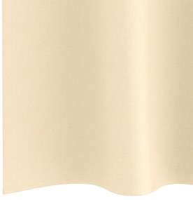 vidaXL Κουρτίνες με κουρτίνες 2 pcs Κρεμ 140 x 140 cm Πολυεστέρας