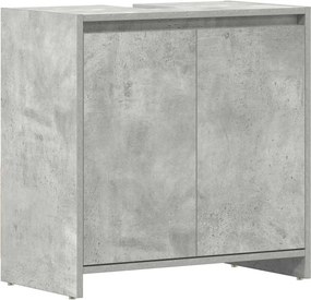 vidaXL Ντουλάπι Νιπτήρα Γκρι του Σκυροδέματος 60x33x61 εκ. Επεξ. Ξύλο