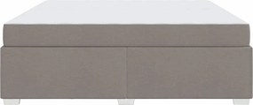 vidaXL Σκελετός Κρεβατιού Taupe 200 x 200 cm ύφασμα