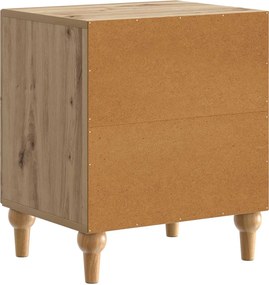 vidaXL Κομοδίνο 2 τεμ. Artisan Δρυς 43 x 34,5 x 50 εκ