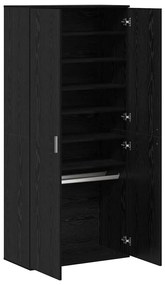 vidaXL Γραφείο με ράφι Μαύρη δρυς 80 x 39 x 178 εκ Επεξεργασμένο ξύλο