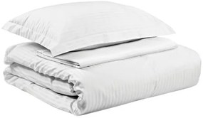 Beauty Home Παπλωματοθήκη ξενοδοχείου μονή Ribbon Art Ε1236 230TC Satin Stripe Percal Pennie 70%Cot-30%Pol 170x245 Λευκό