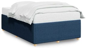 vidaXL Πλαίσιο κρεβατιού χωρίς στρώμα μπλε 120x200cm ύφασμα