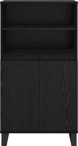 vidaXL Highboard Μαύρο 60 x 36 x 110 εκ Επεξεργασμένο ξύλο