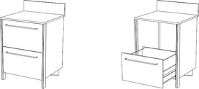 Ντουλάπι Loft με 2 συρτάρια