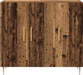 vidaXL Πλαϊνό γραφείο Παλιό ξύλο 90 x 34 x 80 εκ. Επεξεργασμένο ξύλο