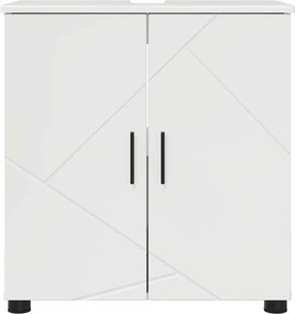 vidaXL Ντουλάπι Μπάνιου Υψηλής γυαλάδας λευκό 61 x 35 x 64 εκ.