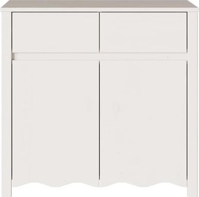 vidaXL Πλαϊνό γραφείο με συρτάρι Drammen Λευκό 79 x 43 x 75.5 εκ.