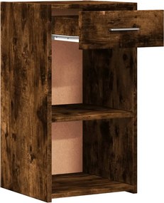 vidaXL Κομοδίνα 2 τεμ. Καπνιστή Δρυς 35x34x65 εκ. Επεξεργασμένο Ξύλο