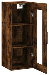 vidaXL Ντουλάπι Τοίχου Καπνιστή Δρυς 34,5 x 34 x 90 εκ.
