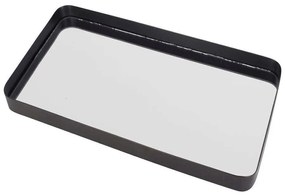 Δίσκος Με Καθρέπτη Mirage PT3762SI 20x3cm Silver Present Time Glass