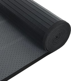 vidaXL Χαλί Ορθογώνιο Μαύρο 70x100 εκ. από Μπαμπού